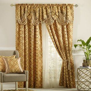 Jacquard Window Curtain Set, 54"x84", 2pcs